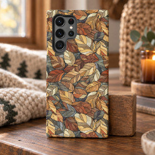 Elegante gebrandschilderde herfstbladeren - Rustie Samsung Galaxy Hoesje