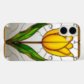Elegante Gebrandschilderde Tulp Met Gouden Lijst Case-Mate iPhone Case (Achterkant (horizontaal))