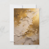 Elegante Gebroken Gouden Folie Trouw RSVP Kaart (Achterkant)