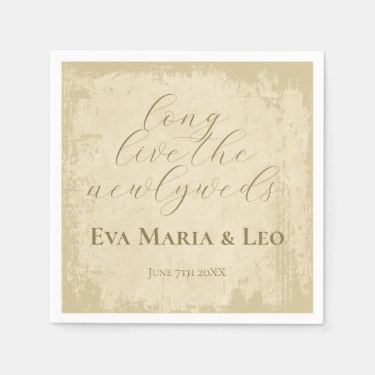 Elegante gebroken witte grunge rand servet (Voorkant)