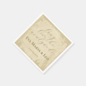 Elegante gebroken witte grunge rand servet (Hoek)