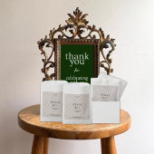 Elegante gecontroleerde vintage bruiloft gast beda bedankzakje