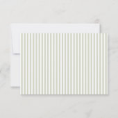 Elegante Gedempte Groene RSVP Kaart (Achterkant)