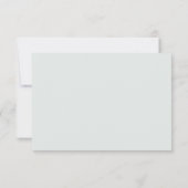 Elegante gedempte groene RSVP kaart (Achterkant)