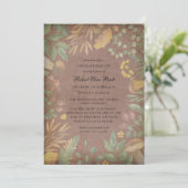 Elegante gedempte herfstbloemen Herfst begrafenis Kaart (Staand voorkant)