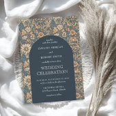 Elegante gedempte pastelkleuren bloemenart nouveau kaart