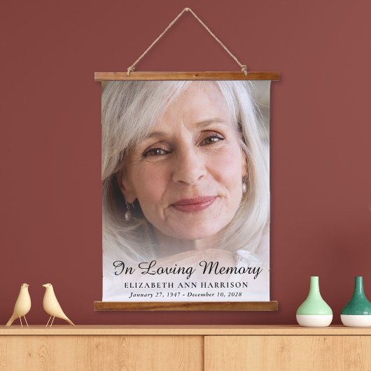 Elegante gedenkfoto hangend wandkleed