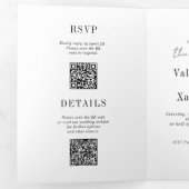 Elegante gedetailleerde foto tri-fold trouwuitnodi drieluik programma (Binnenzijde eerst)