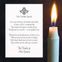 Elegante Gedicht Condoleance Bedankkaartjes