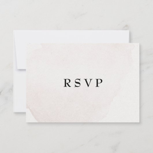 Elegante gedroogde bloemenkrans bruiloft RSVP kaartje (Achterkant)