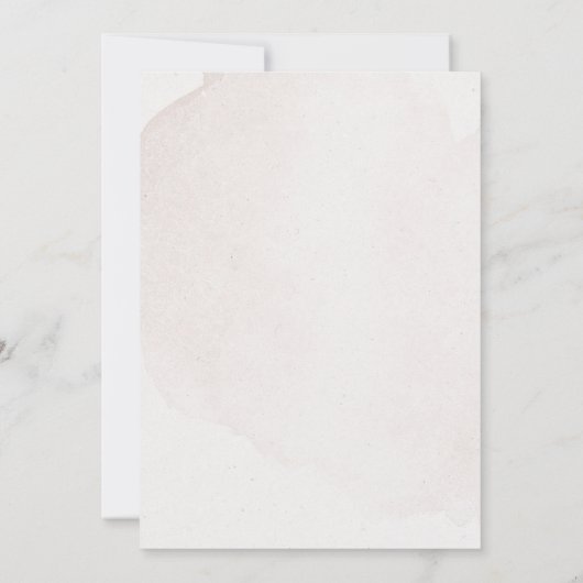 Elegante Gedroogde Bloemenkrans Bruiloft Save The Date (Achterkant)