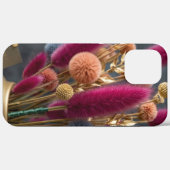 Elegante gedroogde konijnenstaart & pom-pom bloemi Case-Mate iPhone case (Achterkant (horizontaal))