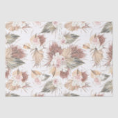 Elegante gedroogde palmbladeren en tropische bloem tissuepapier (Voorkant)