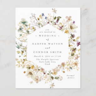 Elegante gedroogde wilde bloem Pampas bloem bruilo Flyer