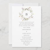 Elegante gedroogde wilde bloem Pampas bloem bruilo Kaart (Voorkant)