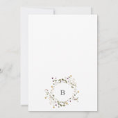 Elegante gedroogde wilde bloem Pampas bloem bruilo Kaart (Achterkant)