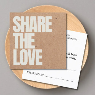 Elegante gedurfde bedrukte Kraft Beige Salon Aanbevelingskaartje