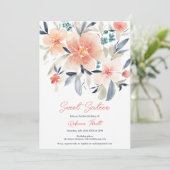 Elegante gedurfde bloemige herfst boho earth sweet kaart (Staand voorkant)