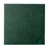 Elegante gedurfde groene glitter Sprinkle Radiant Tegeltje (Voorkant)