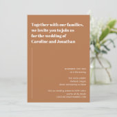 Elegante gedurfde moderne terracotta bruine herfst kaart (Staand voorkant)