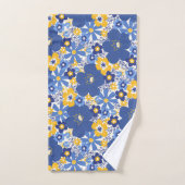 Elegante Geel & Blauw Chanoeka Badkamer Handdoek S (Handdoek)