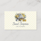 Elegante Geel Goud Zilveren Geschenkmand Visitekaartje (Voorkant)