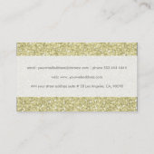 Elegante Geel Gouden Tonen Glitter & Sparkles 2 Visitekaartje (Achterkant)