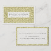 Elegante Geel Gouden Tonen Glitter & Sparkles 3 Visitekaartje (Voorkant / Achterkant)