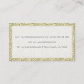 Elegante Geel Gouden Tonen Glitter & Sparkles 3 Visitekaartje (Achterkant)