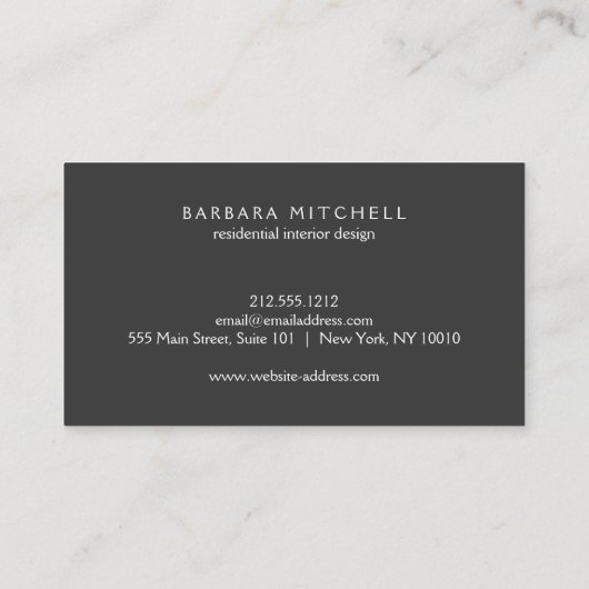 Elegante geëtste gouden cirkel visitekaartje (Achterkant)