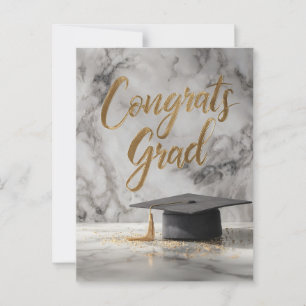 Elegante "Gefeliciteerd Afgestudeerde" met afstude Briefkaart