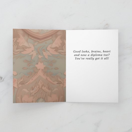 Elegante Gefeliciteerd Afstuderen 2 Foto Kaart (Binnen)