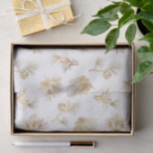 Elegante gegraveerde gouden winterden tissuepapier (Geschenk)