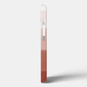 Elegante Gegraveerde Initialen Koper Roest Ombre Case-Mate iPhone Case (Achterkant / Links)