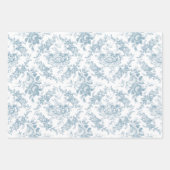 Elegante gegraveerde pastel bloemistool inpakpapier vel (Voorkant 2)