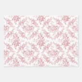 Elegante gegraveerde pastel bloemistool inpakpapier vel (Voorkant)