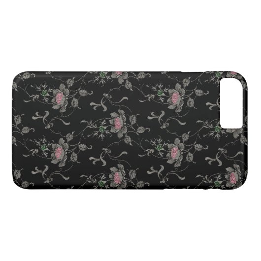 Elegante  gegraveerde Rozen Case-Mate iPhone Case (Achterkant (Horizontaal))