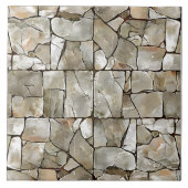 Elegante gegroefde flagstone-verbeteringsstijl tegeltje (Voorkant)