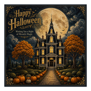 Elegante Geheime Landhuis Halloween Perfect Poster