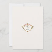 Elegante geheime tuin Bloemenboog bruiloft Kaart (Achterkant)