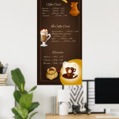 Elegante geïllustreerde koffie koffie menu poster (Thuiskantoor)