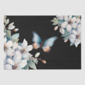 Elegante  Geïnspireerde Bloemen Zwart Decoupage Tissuepapier (Voorkant)