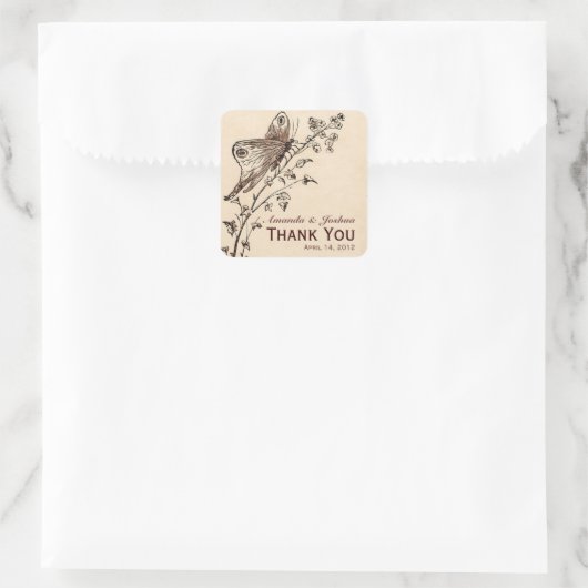 Elegante  geïnspireerde bruiloft Sticker (Tas)