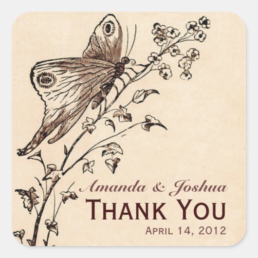 Elegante geïnspireerde bruiloft Sticker (Voorkant)