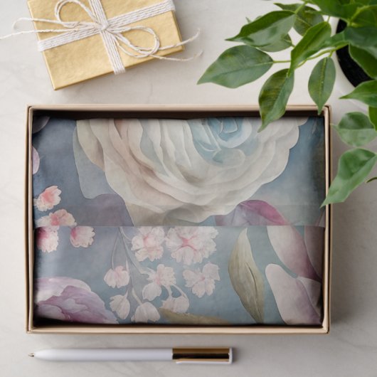 Elegante  geïnspireerde dromerige bloem Ephemera Tissuepapier (Geschenk)