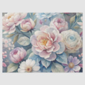 Elegante geïnspireerde dromerige bloem Ephemera Tissuepapier (Voorkant)