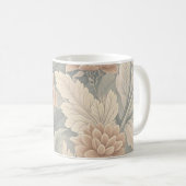 Elegante -geïnspireerde floral soft delicate koffiemok (Voorkant rechts)