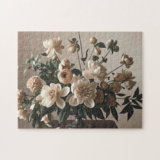 Elegante -geïnspireerde floral soft delicate legpuzzel (Horizontaal)