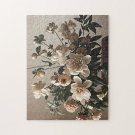 Elegante -geïnspireerde floral soft delicate legpuzzel