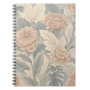 Elegante -geïnspireerde floral soft delicate notitieboek